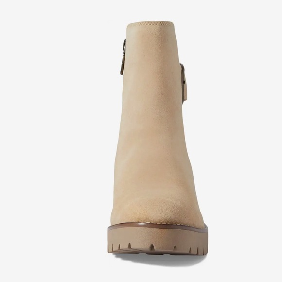 NEW Blondo X Zappos Dahlia Sand Suede waterproof ankle bootie women size 7 - Picture 4 of 10